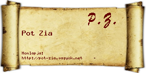 Pot Zia névjegykártya